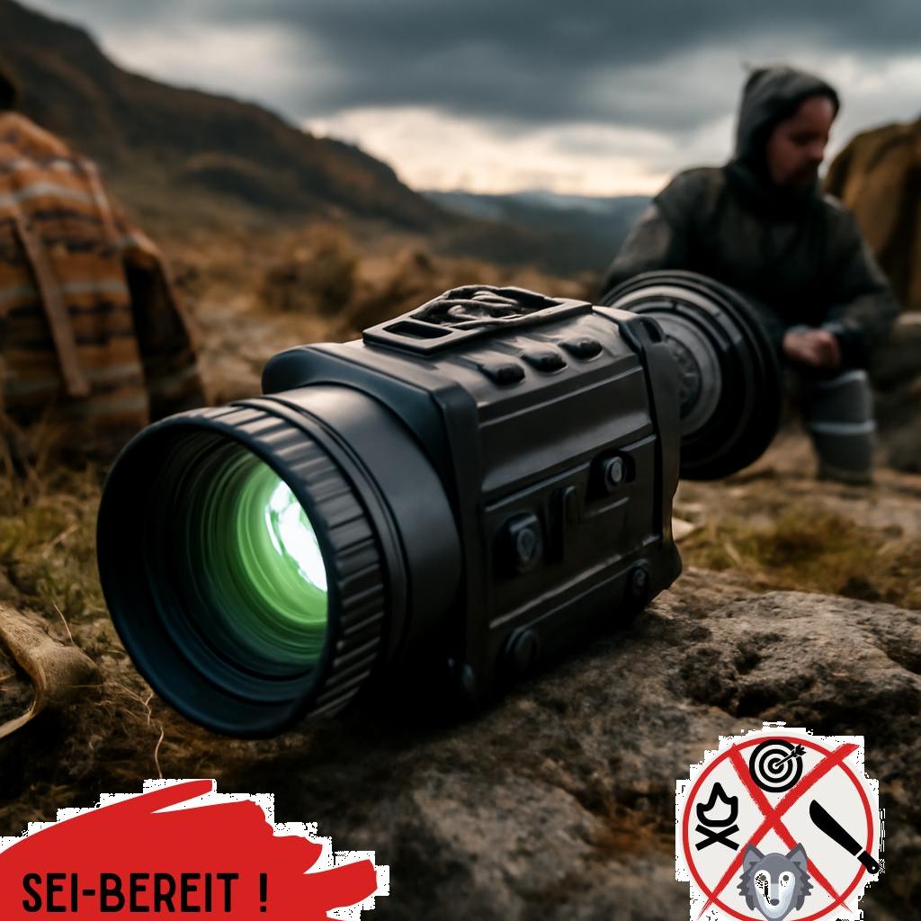 ALT-Text: Hochwertiges High-End-Nachtsichtgerät für Prepper und Notfallausrüstung, ideal für nächtliche Einsätze und Orientierung in dunkler Umgebung.