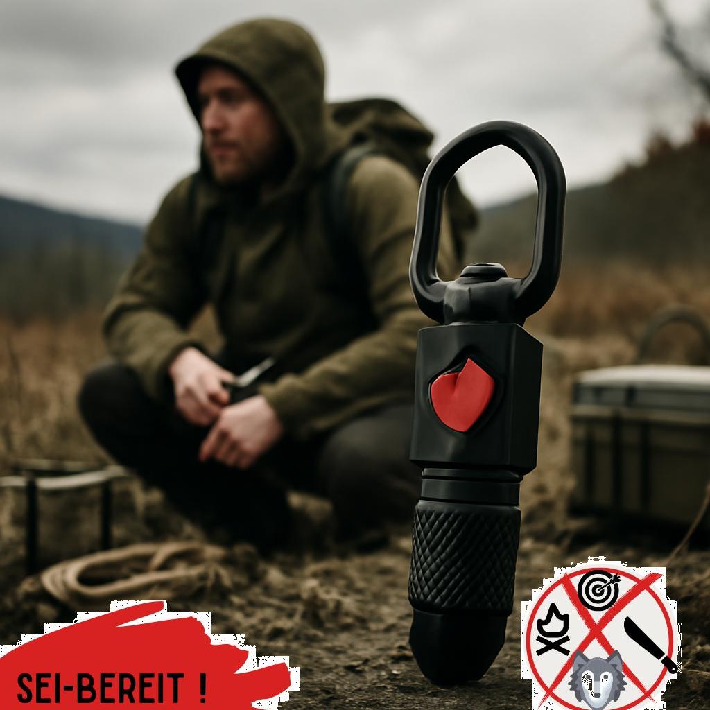 Ultrastarker taktischer Schlüsselanhänger aus robustem Material, ideal für Prepper und als Notfallausrüstung zur sicheren Befestigung von Schlüsselutensilien.
